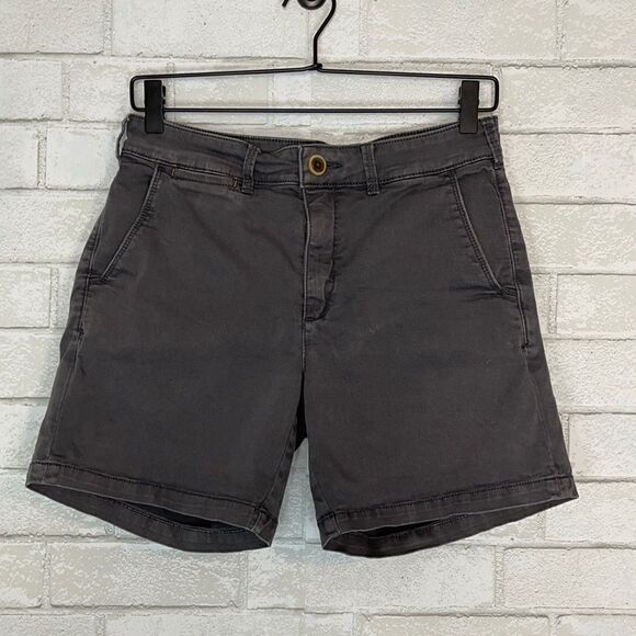 Anthropologie Relaxed Chino Shorts Gray 27 - Picture 2 of 6